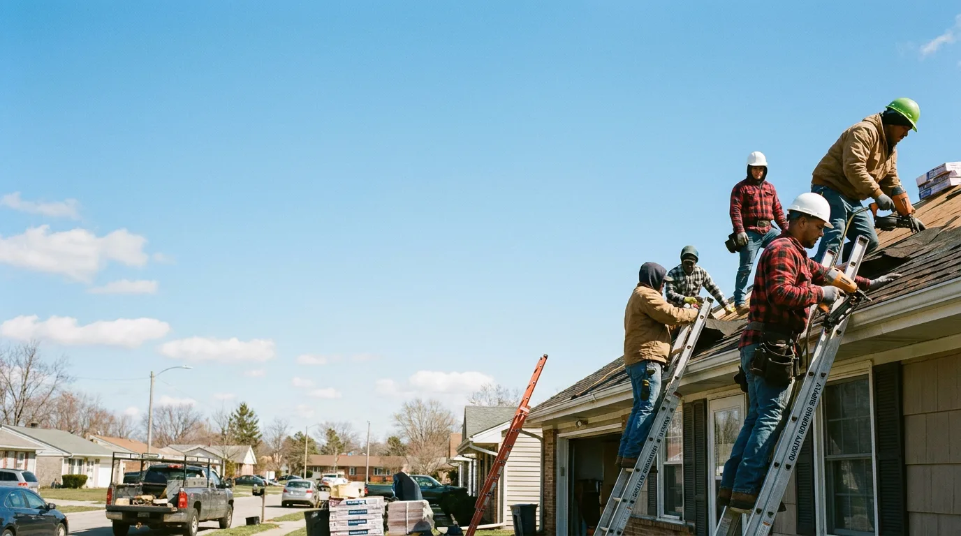 Roofing in Aroma Park, IL near me